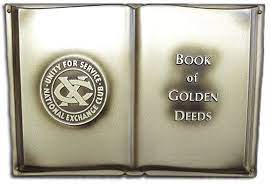 1st annual Book of Golden Deeds Exchange Club
